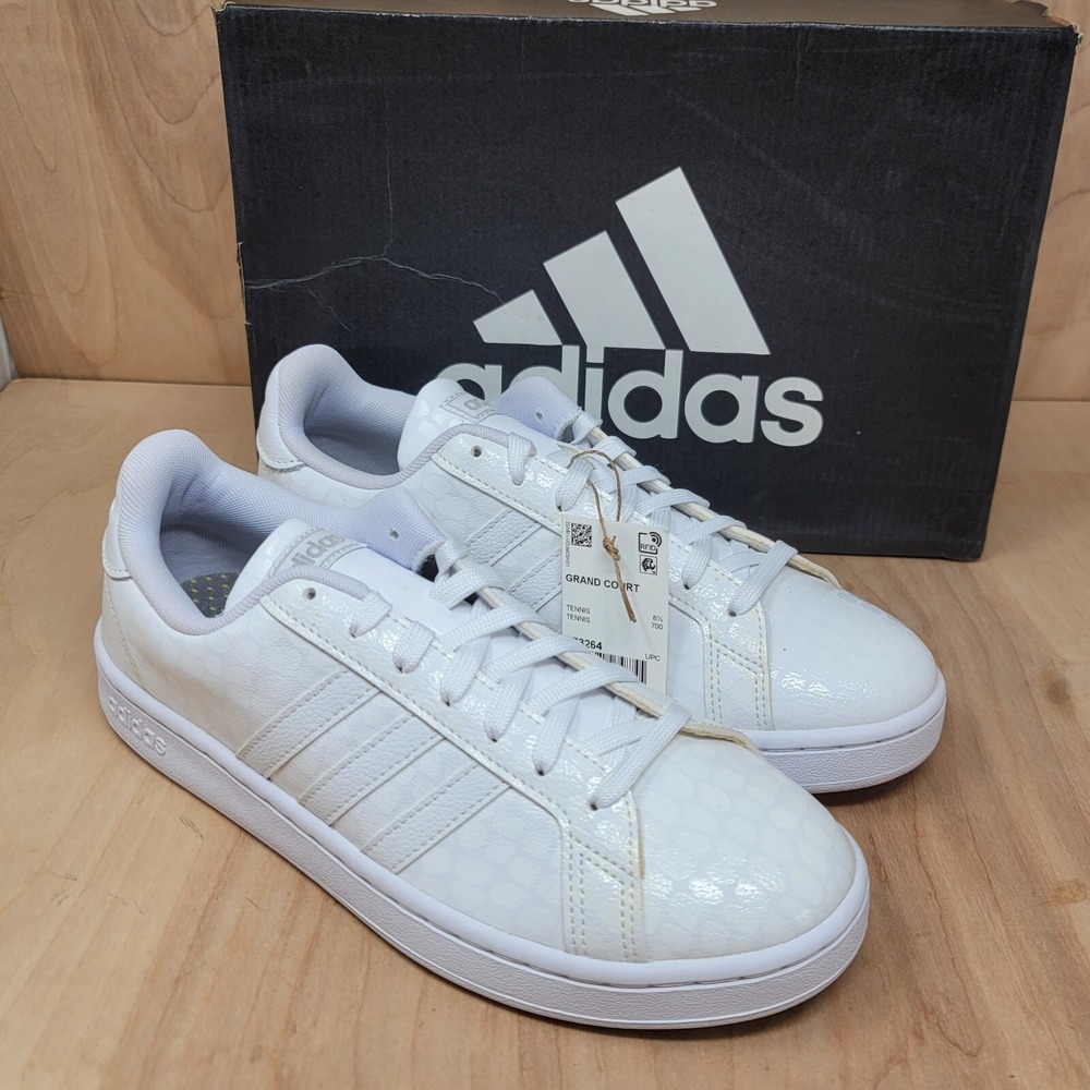 Adidas Women's Grand Court Sneakers Sz 8 M Cloudfoam‎ Comfort White FZ3264
